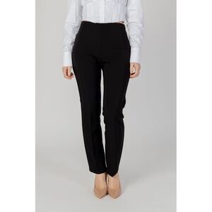 Sandro Ferrone Slim Fit Dress Pants Women Black Trousers